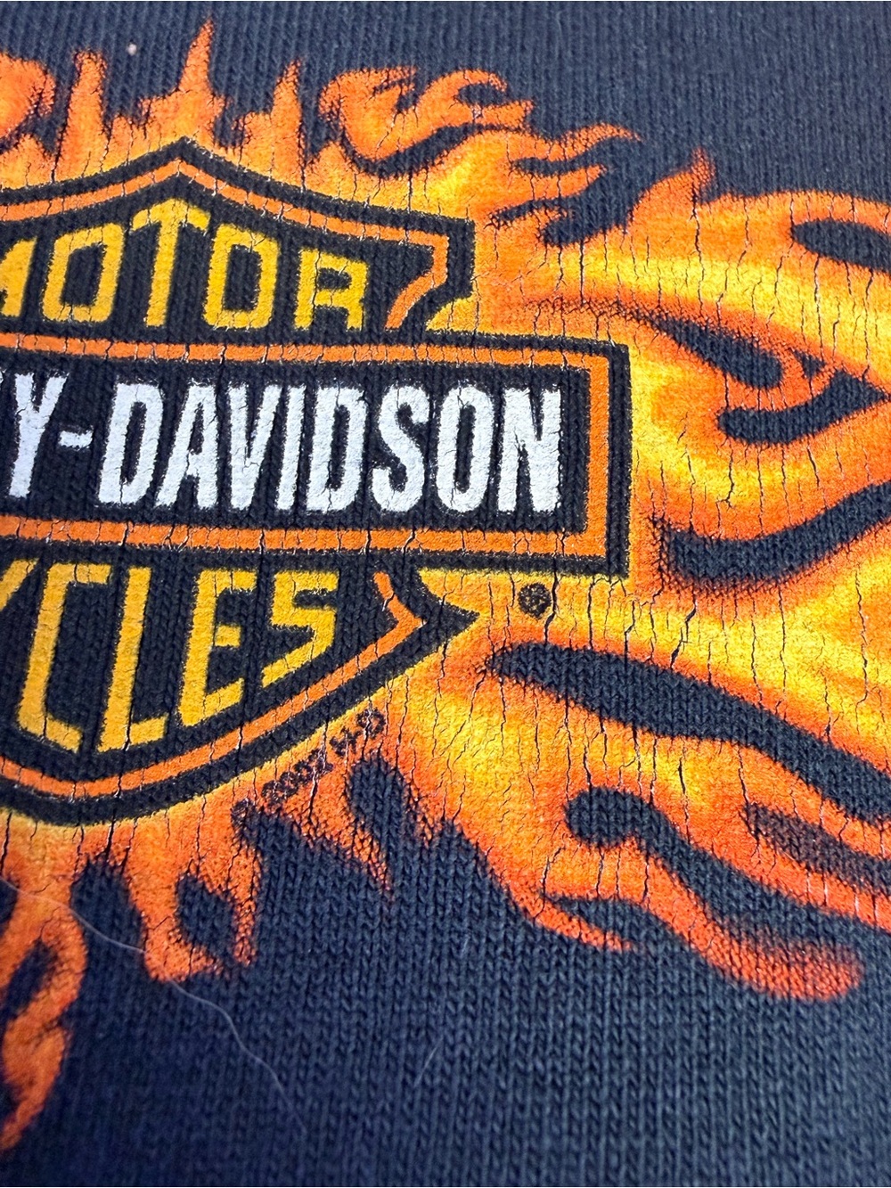 Harley Davidson Flame Skull Long Sleeve Shirt NYC XL - Picture 5 of 5